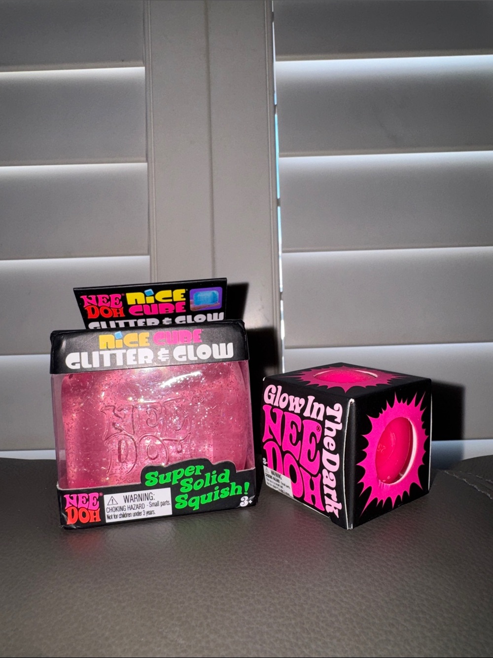 NeeDoh - Pink GLOW bundle !!! 1-nice cube glitter & glow 1 glow in the dark‼️✨
